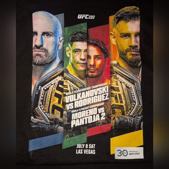 UFC 290 Multicolor Championship T-Shirt - Picture 2 of 6